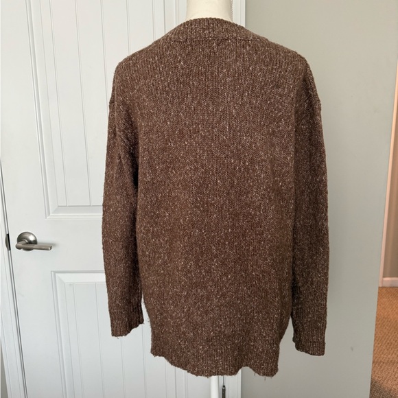 Brown Lace Up Sweater - Picture 3 of 6